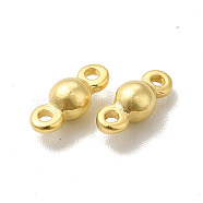 Brass Connector Charms, Cadmium Free & Lead Free, Round Links, Real 24K Gold Plated, 3x7x2.5mm, Hole: 1mm(KK-H442-27G)