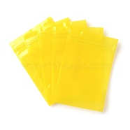 Plastic Transparent Zip Lock Bag, Storage Bags, Self Seal Bag, Top Seal, Rectangle, Yellow, 18x12x0.15cm, Unilateral Thickness: 3.1 Mil(0.08mm)(OPP-B002-B02)
