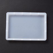 DIY Decoration Silicone Molds, for Dried Flower Specimen Making, Resin Casting Molds, For UV Resin, Epoxy Resin Jewelry Making, Rectangle, White, 196x137x21mm, Inner Diameter: 120X179mm(X-DIY-B038-01A)