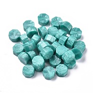 Sealing Wax Particles, for Retro Seal Stamp, Octagon, Teal, 9mm, about 1500pcs/500g(DIY-E033-A16)