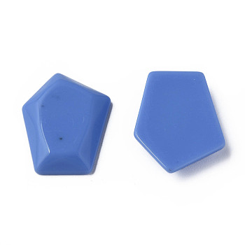 Opaque Acrylic Cabochons, Pentagon, Cornflower Blue, 23.5x18x4mm, about 450pcs/500g
