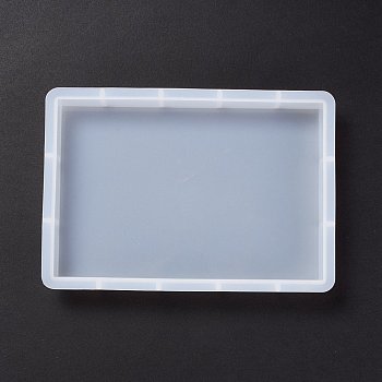 DIY Decoration Silicone Molds, for Dried Flower Specimen Making, Resin Casting Molds, For UV Resin, Epoxy Resin Jewelry Making, Rectangle, White, 196x137x21mm, Inner Diameter: 120X179mm