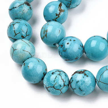 Synthetic Green Turquoise Beads Strands(G-T055-8mm-12-1)-2