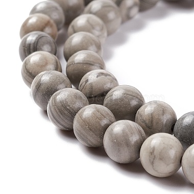 Natural Silver Line Jasper Beads Strands(G-P451-03B-A)-4