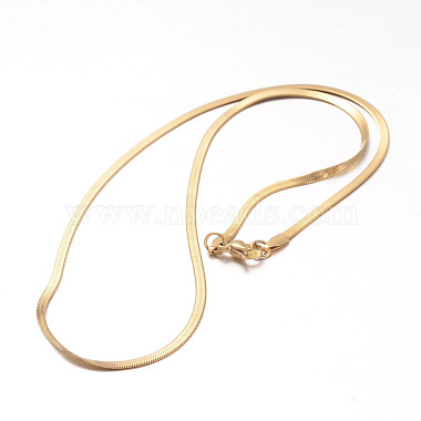 304 Stainless Steel Snake Chain Necklaces(NJEW-F195-01A-G)-2