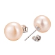 Valentine Presents for Her 925 Sterling Silver Ball Stud Earrings(EJEW-D029-9mm-1)-4