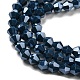 Brins de perles de verre galvanisées de couleur unie opaque(GLAA-F029-P4mm-C09)-3
