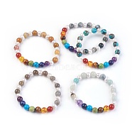 Natural Gemstone Stretch Bracelets, with Pearl and Mixed Stone, 2-1/8 inch(5.5cm)(BJEW-JB03944)