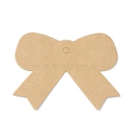100Pcs Blank Kraft Paper Gift Tags, Bowknot, BurlyWood, 4.9x6.5x0.05cm, Hole: 3.5mm(CDIS-B001-03)