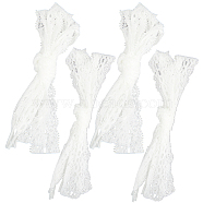 4 Pairs 2 Style Nylon Lace Shoe Laces, Flat Shoelace, White, 725~1000x29.5x2.5mm, 2 pairs/style(FIND-GF0004-82A)