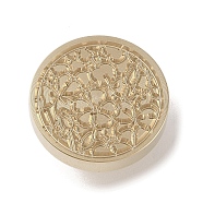 Golden Tone Wax Seal Brass Stamp Head, Floral Collection Pattern, for Wax Seal Stamp, Clover, 25x14mm, Inner Diameter: 7mm(DIY-B079-02G-20)