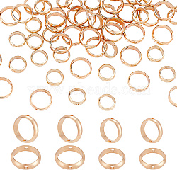 ARRICRAFT 60pcs 2 style Brass Bead Frame, Round Ring, Mixed Color, 8~10x2.5mm, Hole: 1mm, 30pcs/style(KK-AR0002-94)