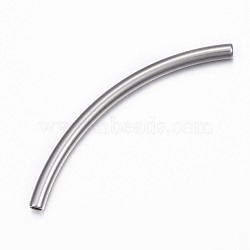 304 Stainless Steel Tube Beads, Stainless Steel Color, 50x3mm, Hole: 2mm(X-STAS-G137-39P)