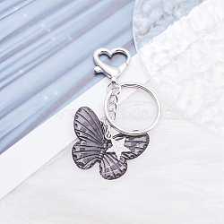 Butterfly Alloy Keychain, Star, 73mm(PW-WG45160-04)