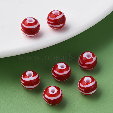 Opaque Striped Acrylic Beads(MACR-S373-27D-01)-6