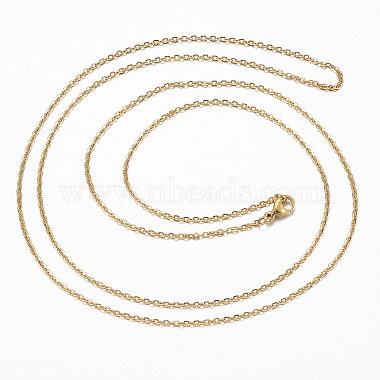 304 Edelstahl-Kabelketten Halsketten(NJEW-L450-02G)-2
