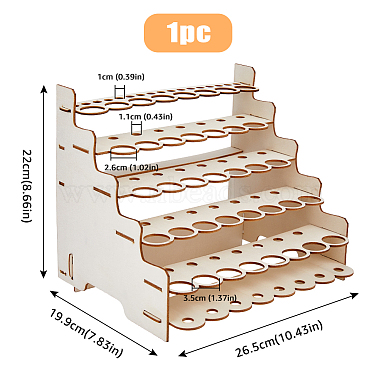 Wooden Craft Paint & Brash Rack(DIY-WH0504-22)-2
