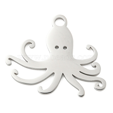 Stainless Steel Color Octopus 304 Stainless Steel Pendants