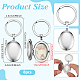 Stainless Steel Photo Locket Keychains(KEYC-WH0056-007P)-2
