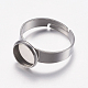 Componentes de anillos de dedo de 304 acero inoxidable ajustables(STAS-I097-037A-P)-2