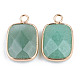 Faceted Natural Green Aventurine Pendants(G-S359-179A)-2