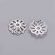 Silver Color Plated Filigree Flower Iron Fancy Bead Caps(X-IFIN-E191Y-S)-1