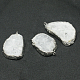 Natural Geode Agate Druzy Slice Pendants(G-L461-04C)-4