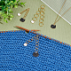 Alloy Enamel Black & White Cat Head Pendant Knitting Row Counter Chains(HJEW-PH01834)-4