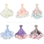 6Pcs 6 Colors Artificial Wool Doll Wig Hair, for DIY Girls BJD Makings Accessories, with 1Set Doll Hair Rooting Holders Tool, Mixed Color, 185~190x80~105x21~22mm, 1pc/colors(DIY-HS0002-55A)