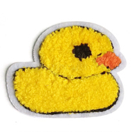 Computerized Embroidery Cloth Sew on Patches, Costume Accessories, Appliques, Duck, Yellow, 77x63x4mm(DIY-D048-37)