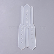 Silicone Molds, Resin Casting Molds, For UV Resin, Epoxy Resin Jewelry Making, Fan Shape, White, 236x89x4mm(DIY-WH0146-22)