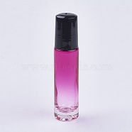 10ml Glass Gradient Color Essential Oil Empty Roller Ball Bottle, with PP Plastic Lids, DeepPink, 8.55x2cm, Capacity: 10ml(0.34 fl. oz)(X-MRMJ-WH0011-B05-10ml)