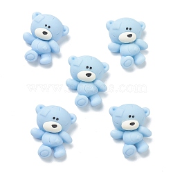 Opaque Resin Cabochons, Bear, Sky Blue, 19x15x8mm(RESI-Z002-22)