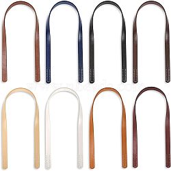 SUPERFINDINGS 8Pcs 8 Colors PU Imitation Leather Bag Straps, Sew on Slim Bag Handle, with Hole, Purse Sewing Accessories, Mixed Color, 59.6x1.8x0.3cm, Hole: 1.5mm, 1pc/color(FIND-FH0004-99)