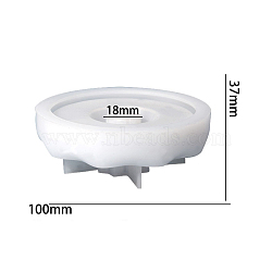 Food Grade Silicone Candle Holder Molds, Resin Casting Molds, for UV Resin, Epoxy Resin Craft Making, Wave Pattern, 100x37mm(SIMO-PW0010-01A)
