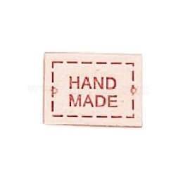 Microfiber Label Tags, Clothing Handmade Labels, for DIY Jeans, Bags, Shoes, Hat Accessories, Rectangle, Misty Rose, 20x15mm(PATC-PW0001-003O)