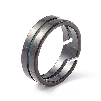 304 Stainless Steel Finger Ring, Promise Friendship Ring for Women, Gunmetal, US Size 7(17.3mm)