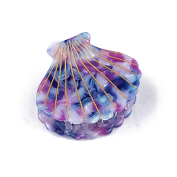 Cellulose Acetate Claw Hair Clips, Hair Accessories for Women & Girls, Shell, Purple, 52x43mm