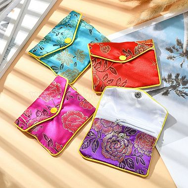Rectangle Floral Embroidery Cloth Zipper Pouches(ABAG-YW0001-03B)-5