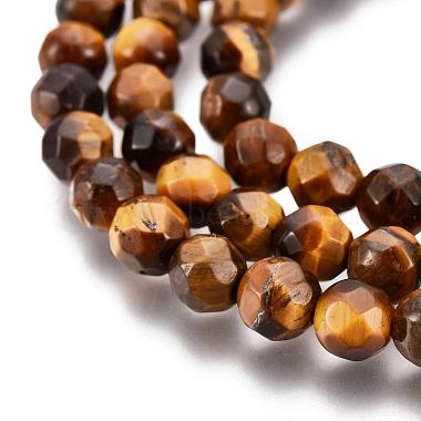 Faceted Grade A Natural Tiger Eye Round Bead Strands(X-G-F260-01-4mm)-2