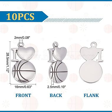 unicraftale 10шт 304 подвески из нержавеющей стали(STAS-UN0039-49)-3