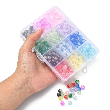 360pcs 12 couleurs perles acryliques craquelées transparentes(CACR-YW0001-02)-5