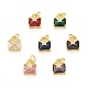 Rack Plating Brass Micro Pave Clear Cubic Zirconia Charms(KK-C011-50G)-1