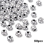 50Pcs FootBall/Soccer Ball Craft Style Acrylic Beads, Sports Beads, Black, 12mm, Hole: 4mm(SACR-YW0002-03)