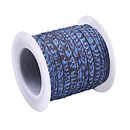 Flat Polyester Elastic Cord, Webbing Garment Sewing Accessories, Royal Blue, 5mm, about 3.28 yards(3m)/roll(EC-SZ0001-01-04)