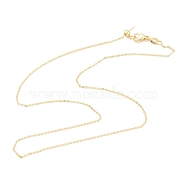 Brass Cable Chain Necklaces, Long-lasting Plated, with Stainless Steel Lobster Claw Clasps, Golden, 17.79 inch(45.2cm)(X-MAK-H102-01G)