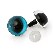ABS Plastic Safety Craft Eye, for DIY Doll Toys Puppet Plush Animal Making, Dark Turquoise, 15mm(PW-WG98807-20)