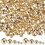 250Pcs 5 Styles 304 Stainless Steel Beads, Round, Golden, 2~6x2~5mm, Hole: 0.8~2.2mm, 50pcs/style(STAS-SC0006-93)