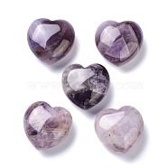 Natural Amethyst Heart Love Stone, Pocket Palm Stone for Reiki Balancing, 29.5x30x14.5mm(G-Z020-06)