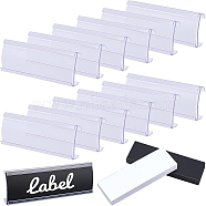 BENECREAT 76 Set 2 Colors Acrylic Price Tag, with Paper Card, Rectangle, Mixed Color, 35x100x12mm, 38 sets/color(AJEW-BC0001-75)